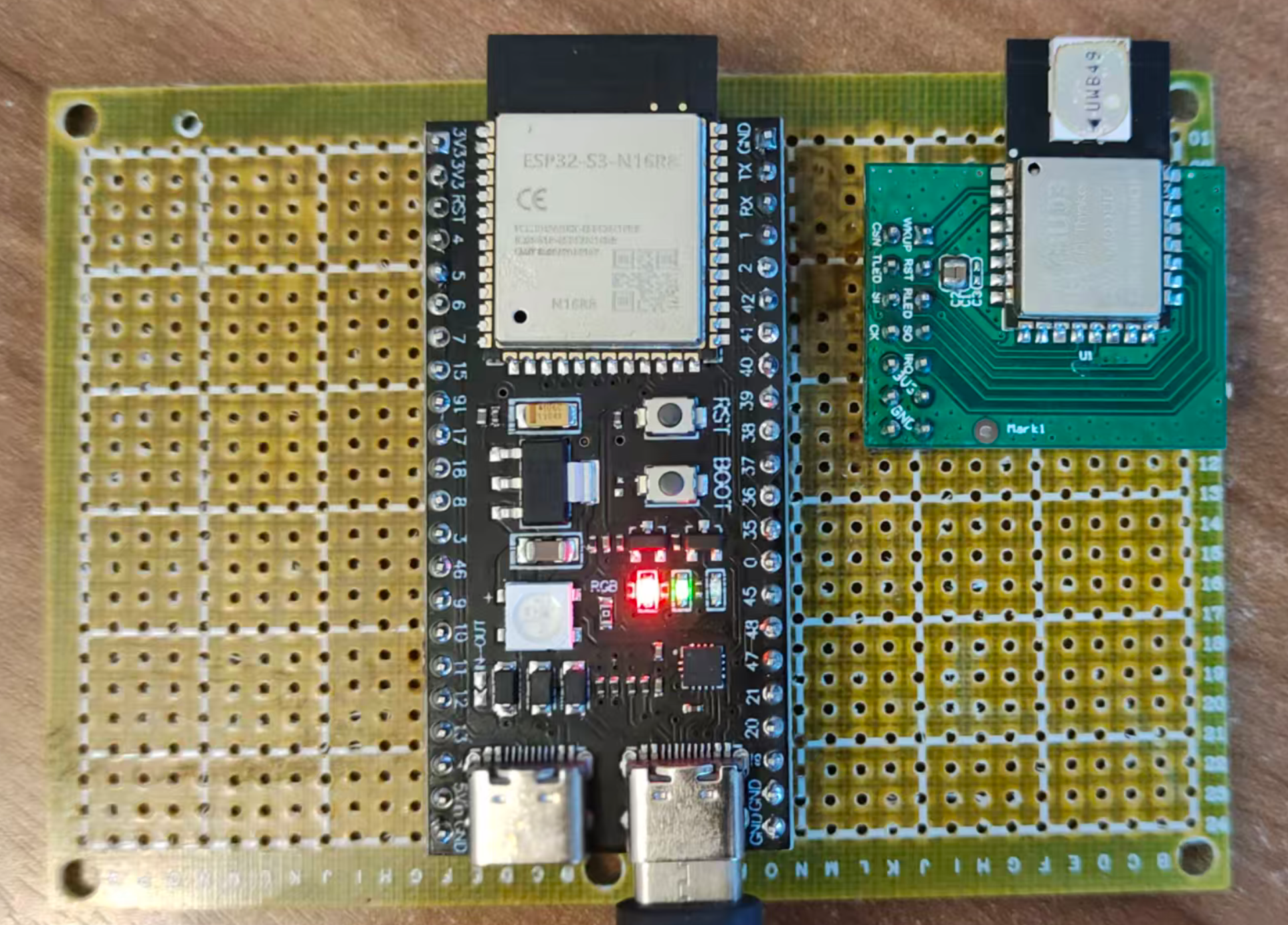 ESP32S3-DevKit + DWM3000 Module