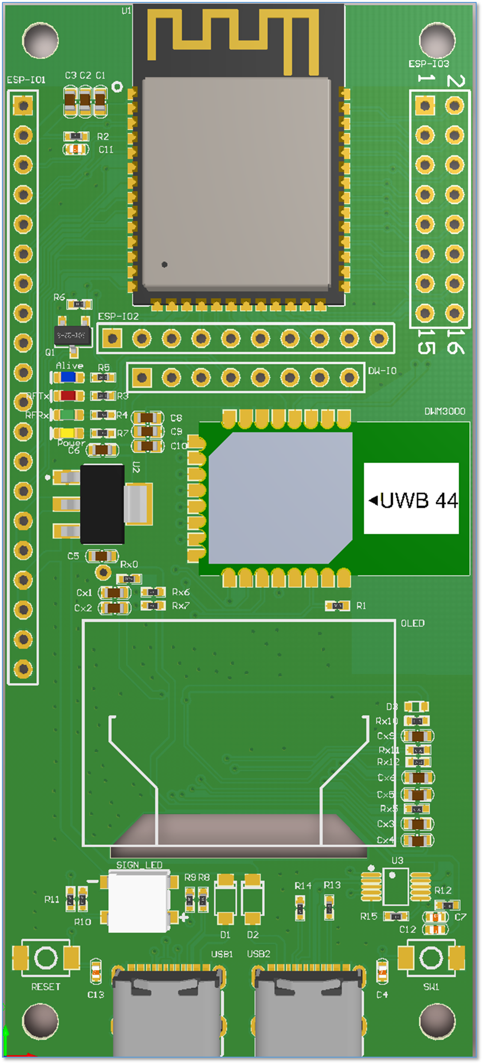 PCB 3D 效果图正面
