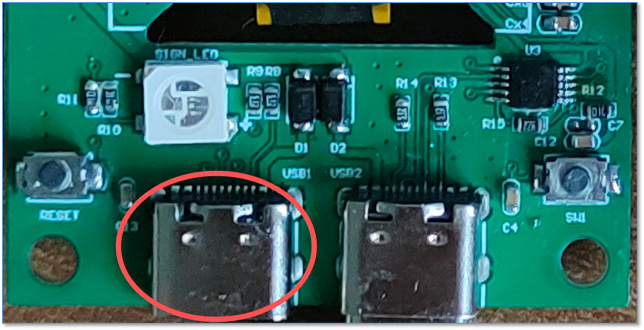 PCB图 USB1 局部